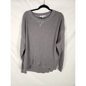 NWOT Mellissa Mcarthy Seven7 Womens Waffle Knit Hi Low Top Gray XL